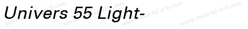 Univers 55 Light字体转换